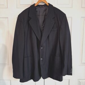 7 Collection Men‎ 46L Dark Navy 100% Wool Blazer NWT Ukraine-Made